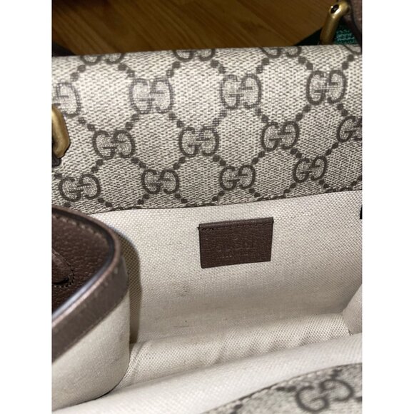 Gucci GG Supreme Neo Vintage Small Messenger Shoulder Bag Canvas Brown Open Box - Picture 13 of 16